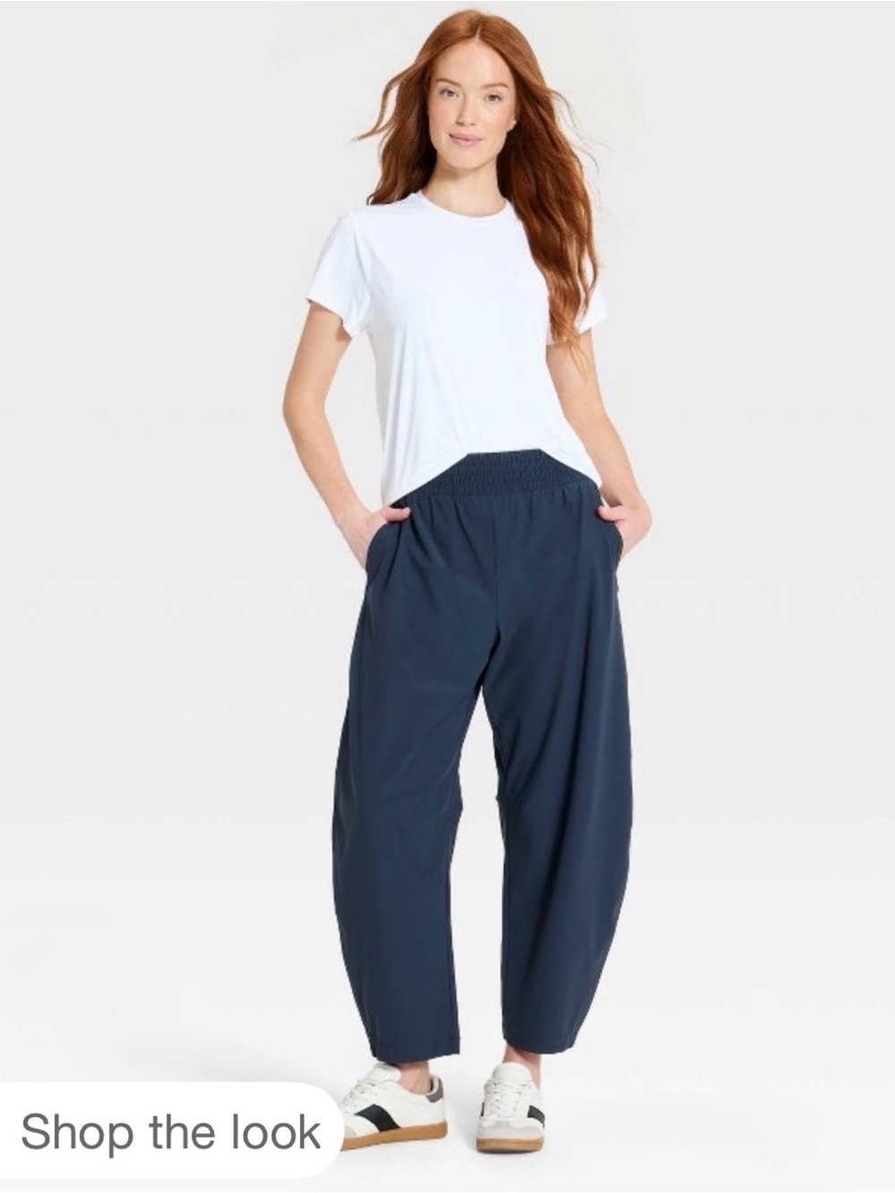 TARGET all in motion VIRAL barrel athletic pants. navy. size small
